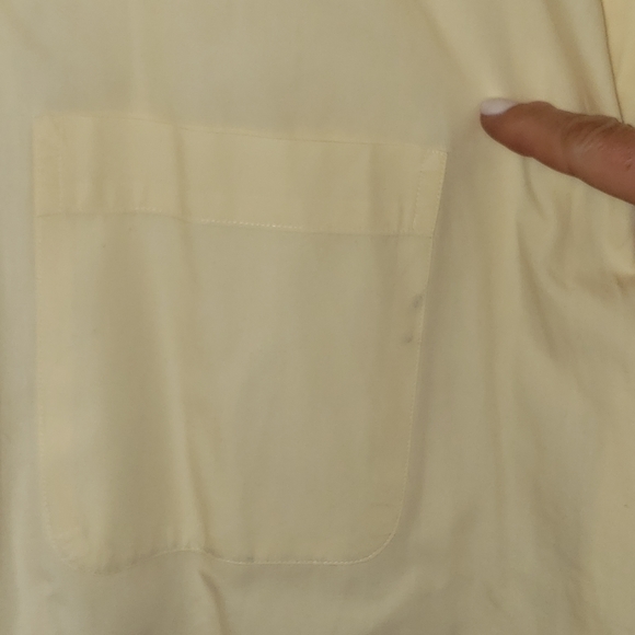 Men's Claiborne short sleeve button down shirt size XL yellow - Picture 4 of 6